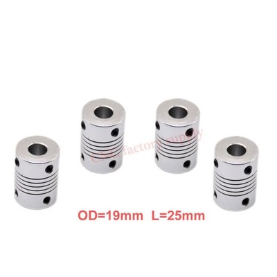 Hot 4pcs/lot D19L25 5x8mm CNC Motor Jaw Shaft Coupler Flexib