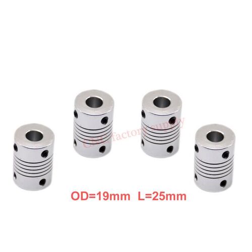 Hot 4pcs/lot D19L25 5x8mm CNC Motor Jaw Shaft Coupler Flexib