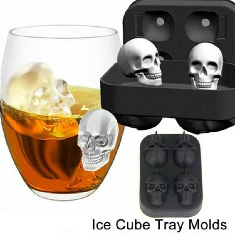 Skull Shape Ice Cube Silicone Ice Cube Tray Mold Cute Funny