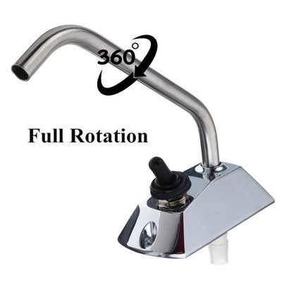 DC12V RV Water Pump Galley 360 Rotation Faucet Tap With Swit