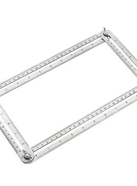 1PCS Stainless Steel Foldable Multi Angle Ruler Template Too