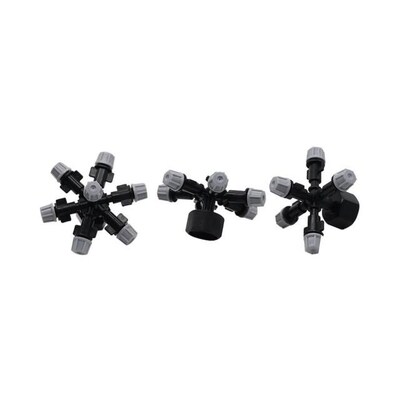 2 Sets 5-Way 6-Way 7-Way Atomization Grey Nozzles Kit 360 De