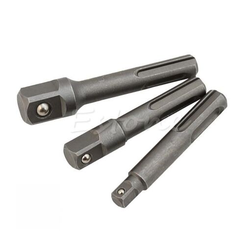 3Pcs SDS Plus Socket Driver Set Drills Drill Bit Adaptor 1/4