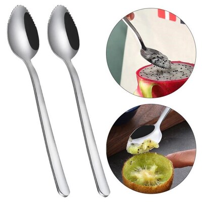 2pcs Thick Grapefruit Spoon Stainless Steel Kiwi Mango Spoon