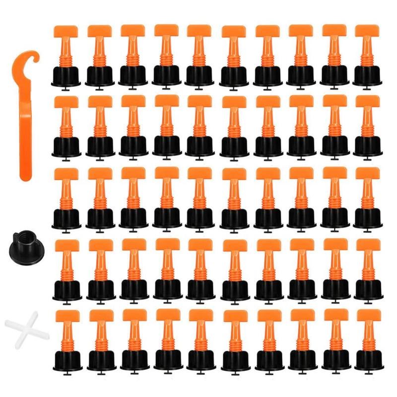 50pcs/Set Reusable Tile Leveling System Adjustable Locator P