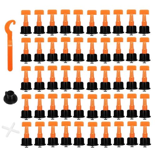 50pcs/Set Reusable Tile Leveling System Adjustable Locator P