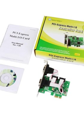 2 Ports RS232 PCI-Express X1 Serial Card WCH382 Chipset DB9