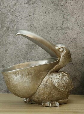 Resin Pelican Figurines Keychain Storage Decoration Home Acc