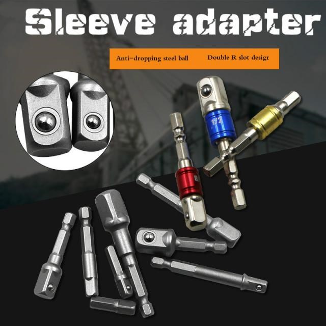 3/8PCS Socket Adapte Bits Set Hex Drill Nut Driver Power Sha