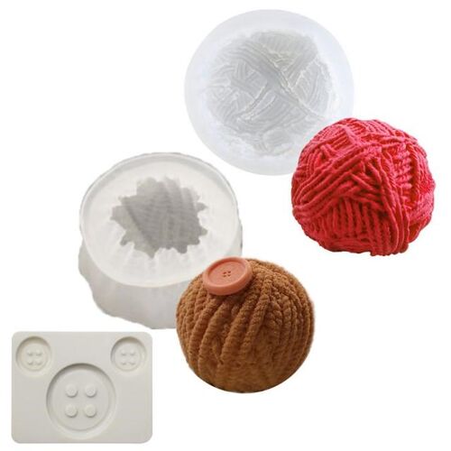 3D Wool Silicone Candle Mold Cake Decorating Fondant Candy C