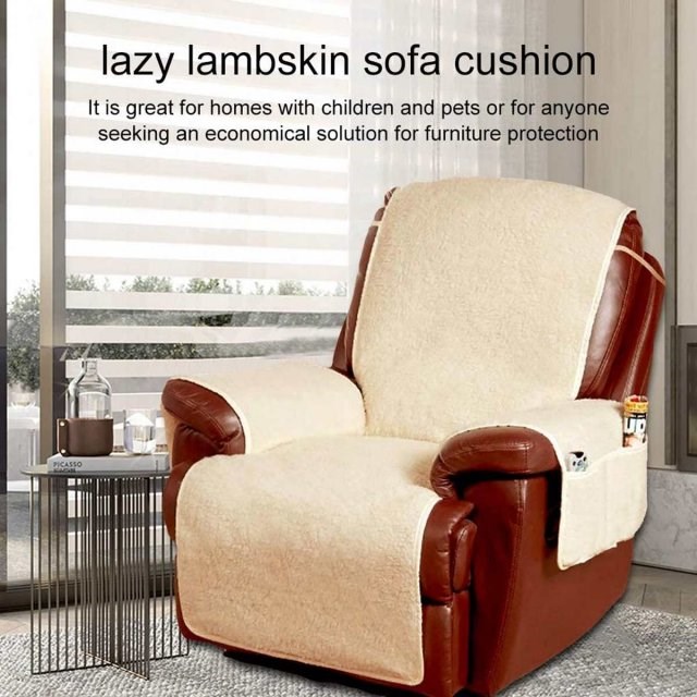 Fleece Sofa Couch Cover Recliner Chair Cover Pet Dog Kids Ma