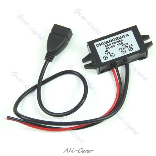 1PC DC DC Converter Module 12V To 5V USB Output Power Adapte