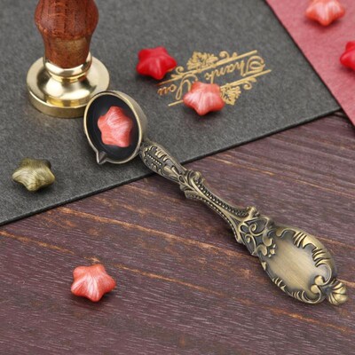 Portable Retro Delicate Fire Paint Sealing Wax Spoon Delicat