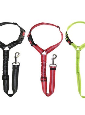 Adjustable Dog  Car Seat Belt Reflective Safety Belt Leas