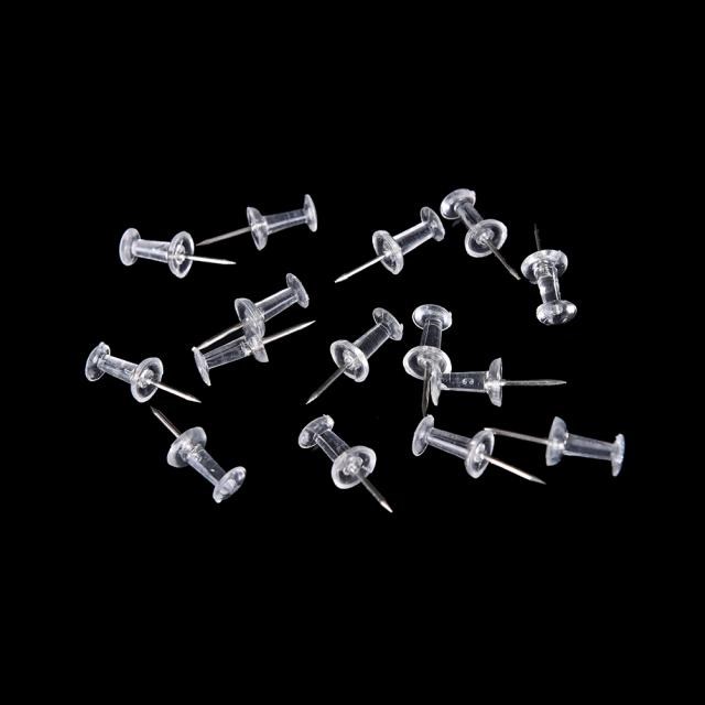 40pcs Plastic Transparent DecorativePush Pins Thumbtacks Ste
