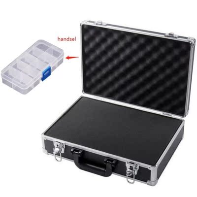 Portable aluminum alloy toolbox suitcase File box instrument