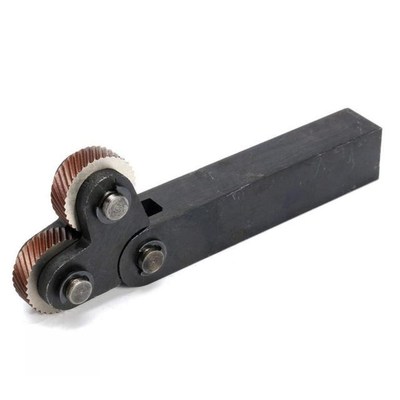 7pcs Steel Dual Wheel Knurling Tool Set with Diagonal Linear