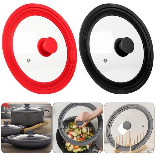 Multifunctional Pot Cover Tempered Glass Pot Lid Drop-Proof