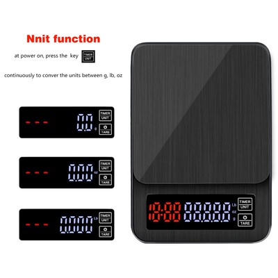 Kitchen Scales LED Digital Timer Coffee Scale Smart Digital