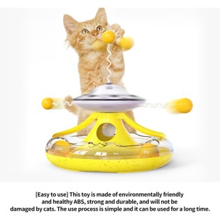 Cat Track Toy Cat Turntable Leaking Food Toy Pet Feeder with