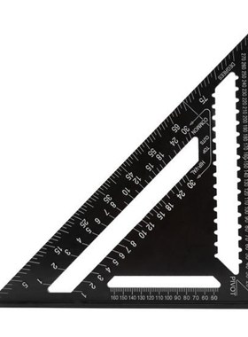 77/12 inch Metric Aluminum Alloy Triangle Angle Ruler Protra