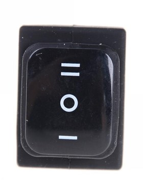 Waterproof  Black 6Pin DPDT Rocker Switch Self Locking Recta