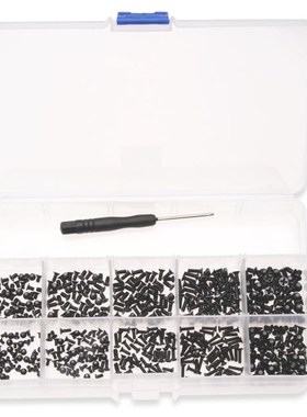 500pcs Hexagon Socket Flat Head Screw  Black Oxide Iron M2 M