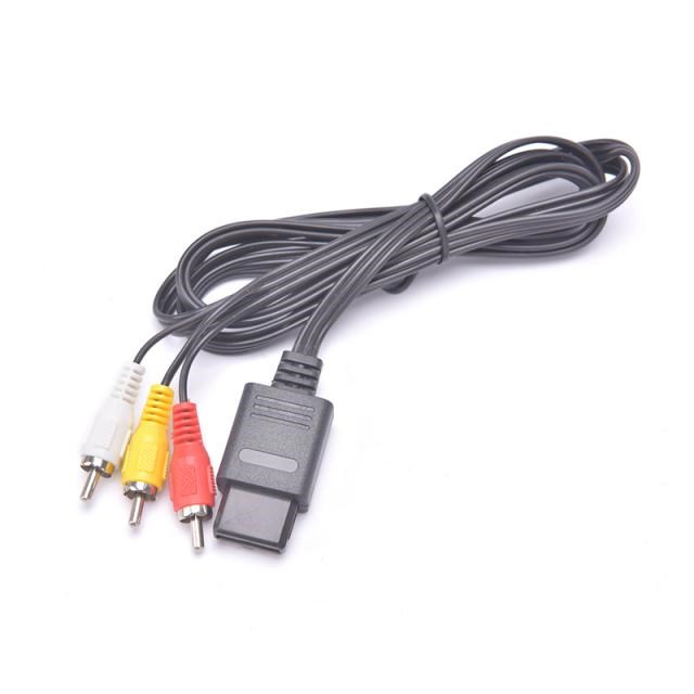 1.8M N64 SNES 6FT RCA TV AV Audio Video Stereo Cable Cord 适