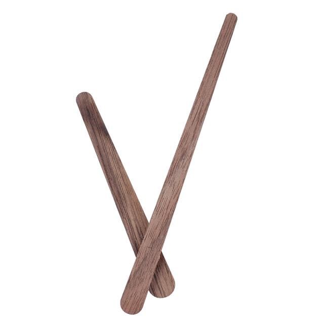 New Walnut Wall Clock Quartz Movement Pointer Hour Minute Se