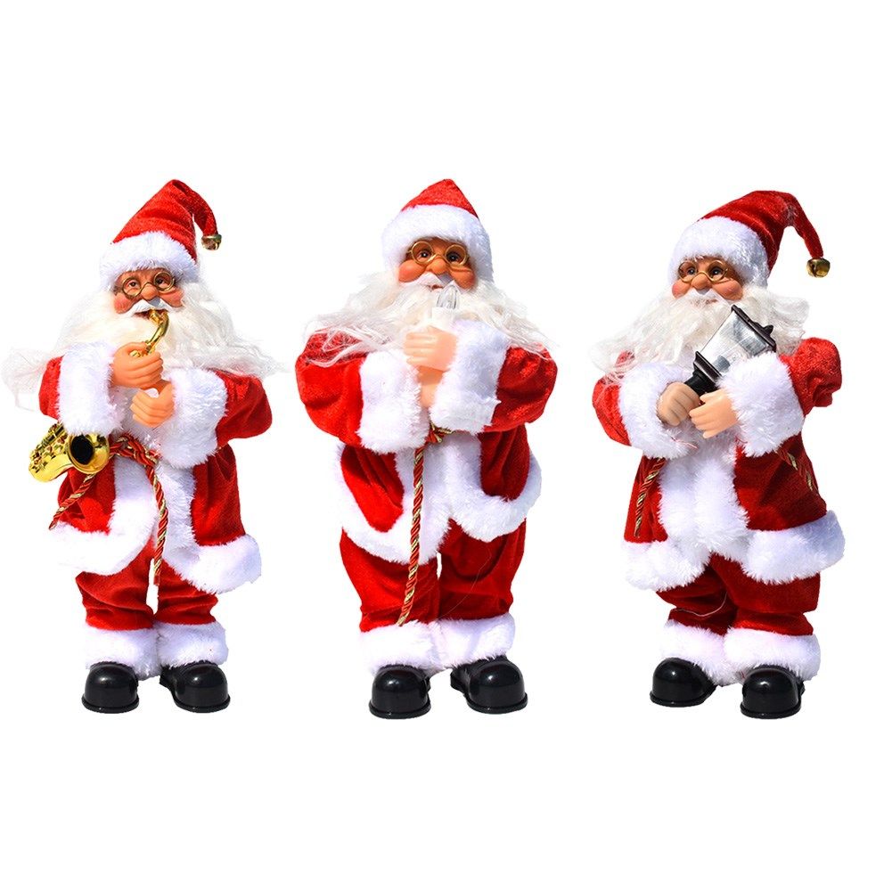 electric dancing santa claus christmas plush doll with music