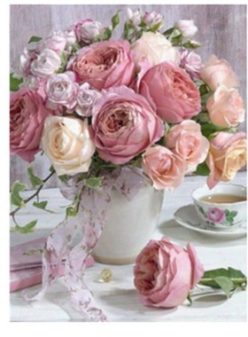 Rose Flower Diy Diamond Painting Full of Diamond Square Diam