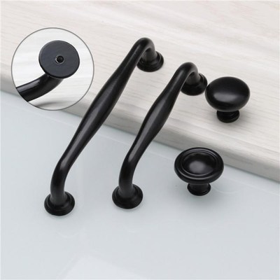 Black Aluminum Alloy Door Handle Drawer Kitchen Cupboard Cab
