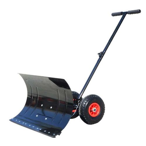 Black Handle 29 Inch Wheeled Snow Shovel Adjustable Height M