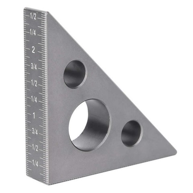 Right Angle Ruler Triangle Ruler Aluminum Alloy 45/90 Degree