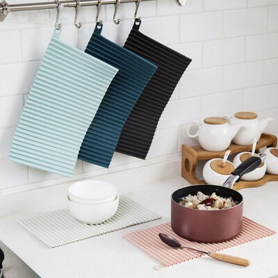 5 Colors Silicone Dish Drying Mat Heat Resistant Table Place