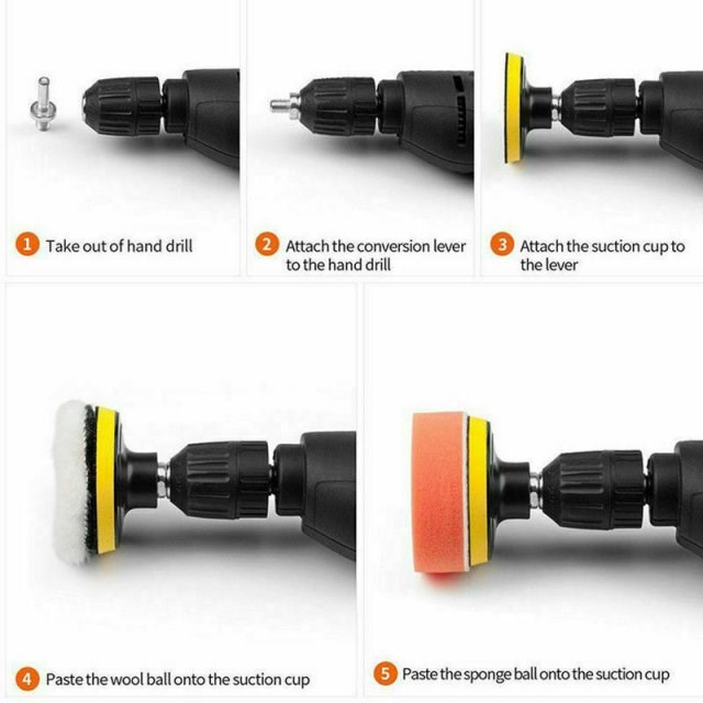 22pcs Car-polishing-pad 3 inch wave Sponge Buffing Waxing Pa