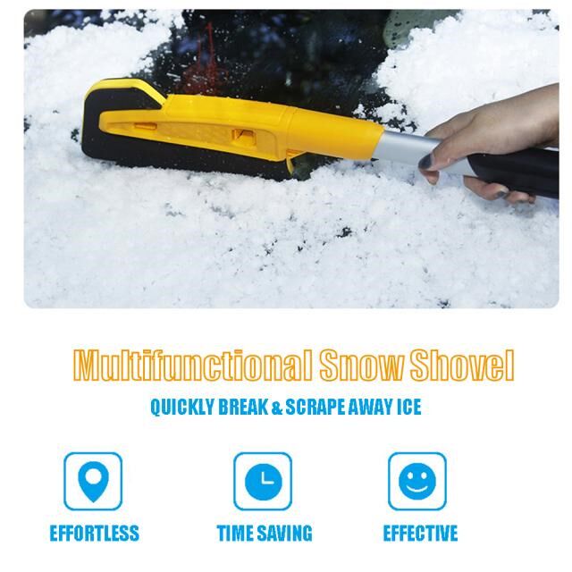 Detachable Ice Scraper and Snow Brush Shovel Long Rod Deicin