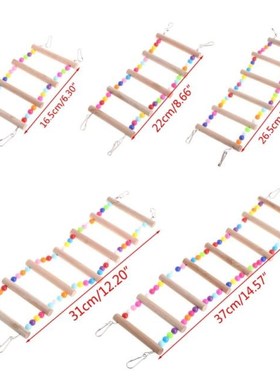 Birds Pets Parrots Ladders Climbing Toy Hanging Colorful Bal