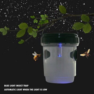 Waterproof LED Solar Powered Wasp Traps Outdoor Hanging Bee