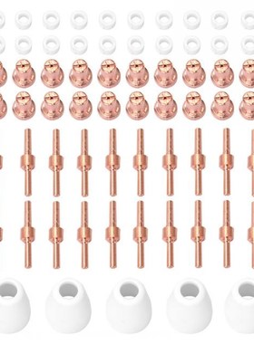 65Pcs Plasma Cutter Tip Electrodes & Nozzles Kit Consumable