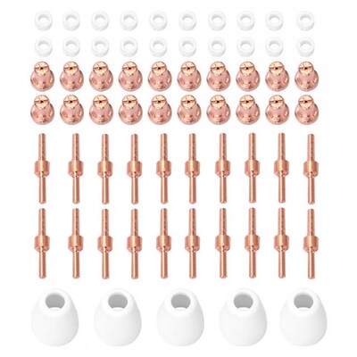 65Pcs Plasma Cutter Tip Electrodes & Nozzles Kit Consumable
