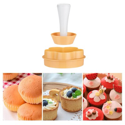 Pastry Dough Tamper Kit Kitchen Flower Round Cookie Cutter S