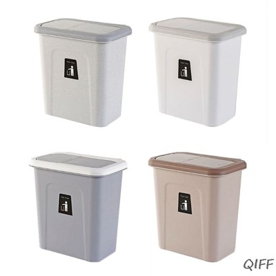 Kitchen Push Cover Cabinet Door Hanging Trash Can Lid Garbag