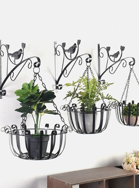 Iron Nordic Style Bird Style Wall Hanging Flower Pot Support