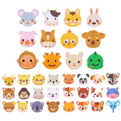 12PCS DIY Round Drill Diamond Painting Cartoon Doll Rhinesto