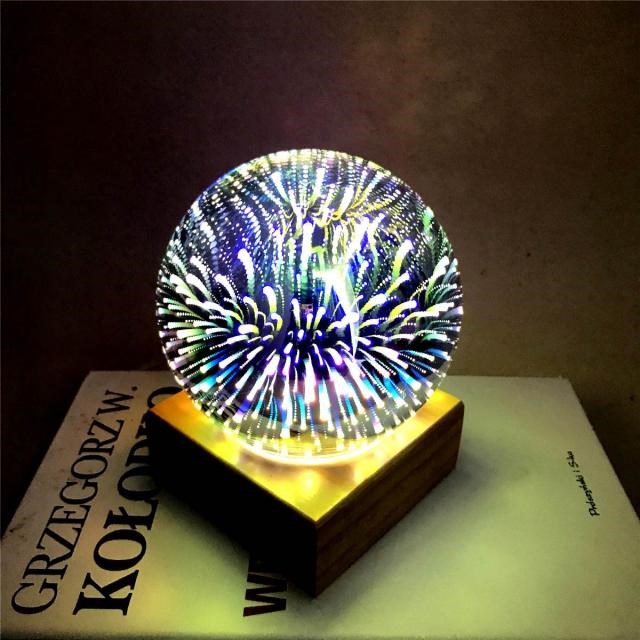 3D Crystal USB Sphere Lightning Lamp Colorful Ball Night Lig