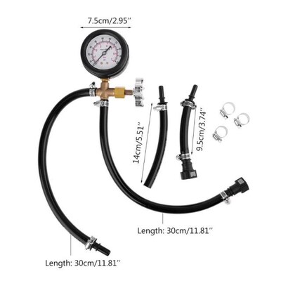 Quick Connected Fuel Injection Pump Pressure Tester Gauge wi