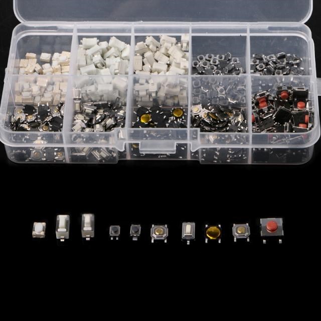 500Pcs/set 10 Value Momentary Tactile Push Button Switch Min