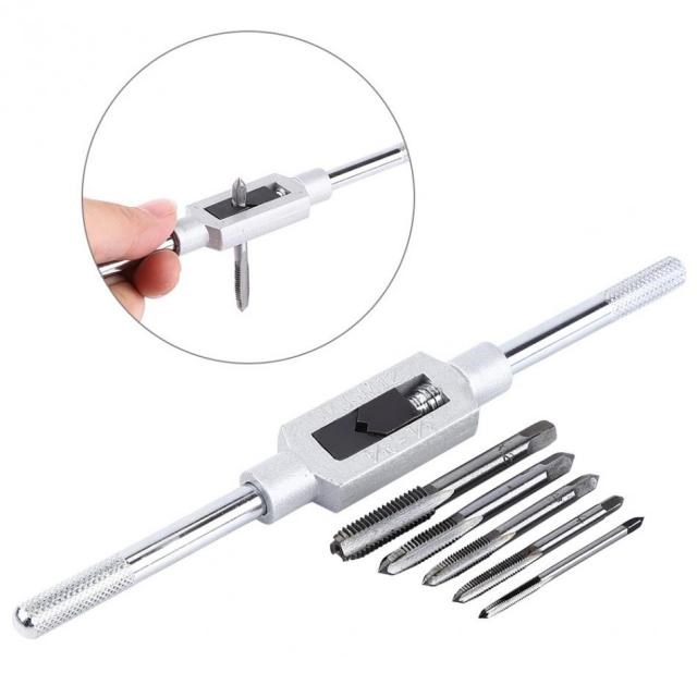 11Pcs/set Adjustable Reamer Tap Wrench Set with Metric Threa