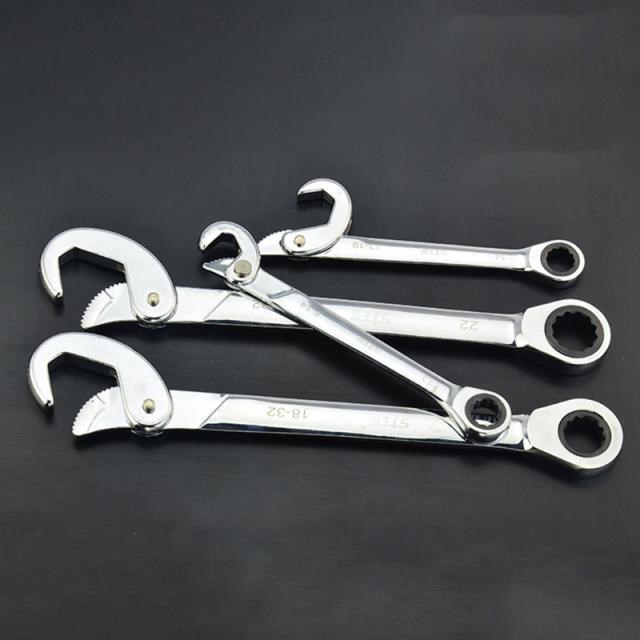 13-22 Chrome Vanadium Steel Dual-purpose Ratchet Wrench Quic